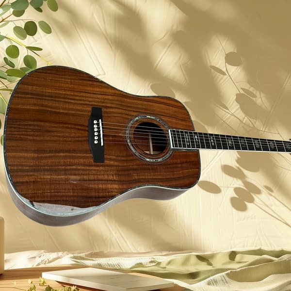 Gitarr, KOA-kropp, fast stall,Brun