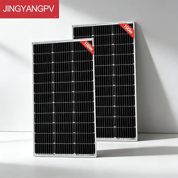 Solpanel, Vattentåligt Härdat Glas, Hög Effektivitet,2st 100w panel