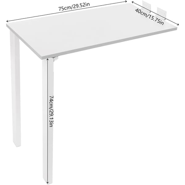 Foldbart Væg Bord, Pladsbesparende Design, Moderne Stil,HVID