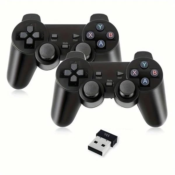 Gamepad, 2.4GHz trådløs, dual controller support,2PC