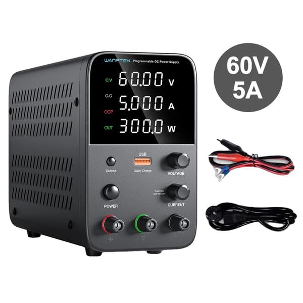Strømforsyning, Justerbar Spænding, Digital Skærm,Output 60V 5A