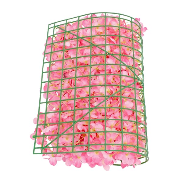 Konstgjorda Blomväggspaneler, Elegant Design, Hållbart Material,Rosa