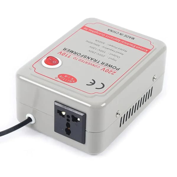 Spændingsomformer, 220V-250V til 110V-120V, 2000VA effektvurdering,Grå