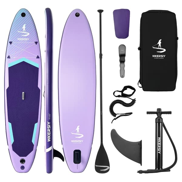 Oppustelig Paddle Board, Holdbart PVC, Stabilt Design,LILLA
