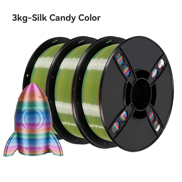 3D-printer filament, 1,75 mm diameter, blank finish,3kg Silke Slik