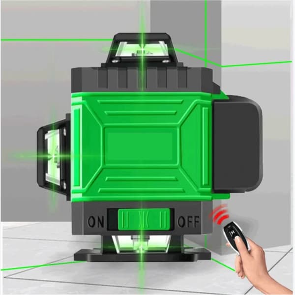 Laser Level, Self-Leveling, Dual Horizontal and Vertical Line, Green 12 Line