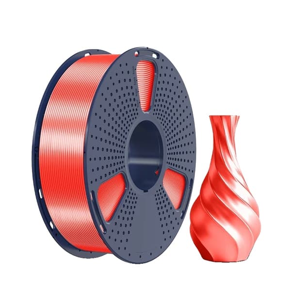 3D-printer filament, PLA-materiale, blank finish,Silke Rød