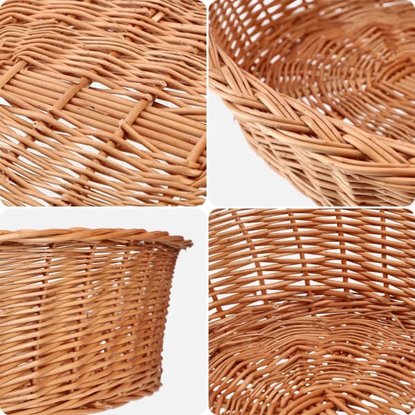 Hundsäng, Flätat Material, Bekväm Design,Blå, L