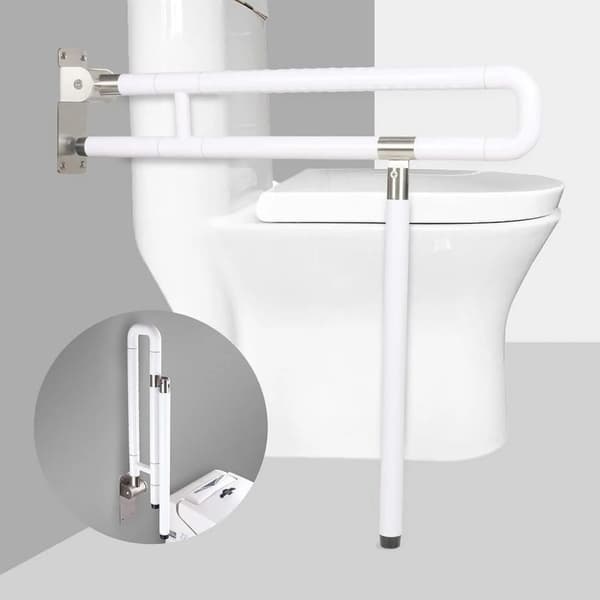 Säkerhetsräcke, Väggmonterad Design, Hög Lastkapacitet,VIT