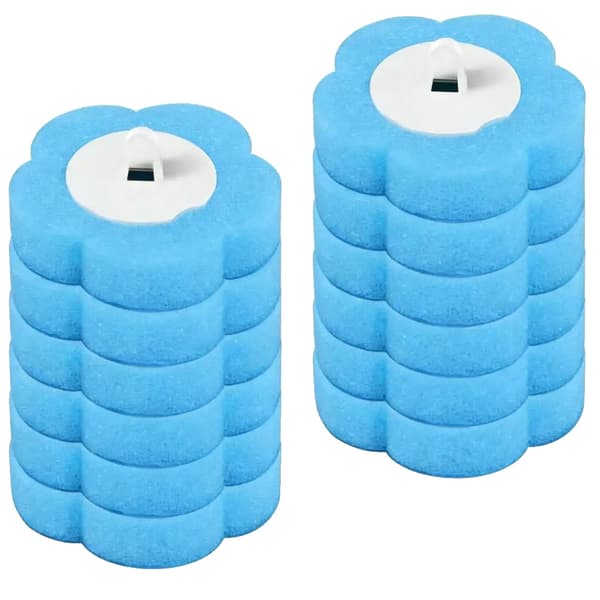 Toalettborste, engångsbyten, hygienisk hållare,Blå 12PCS