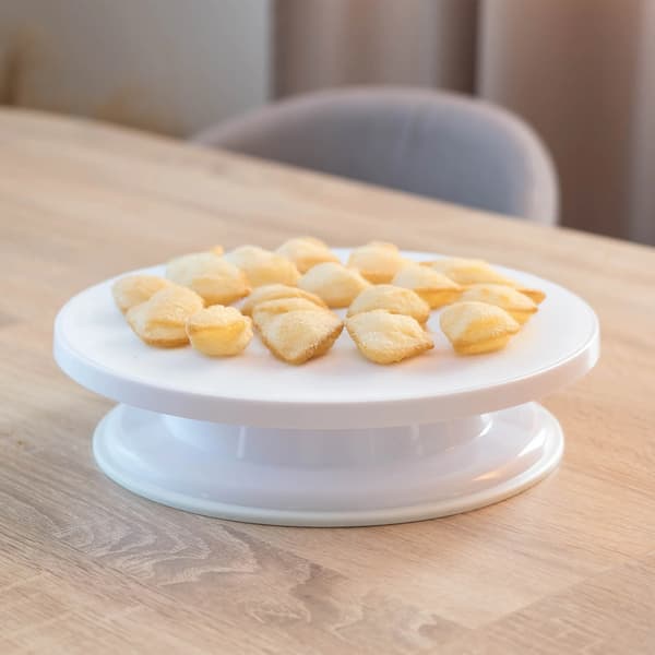 Kagefad, Glasmateriale, 28 cm Diameter, Rund Form, Fødevarekontaktmateriale Certificering, Egnet til Servering af Desserter