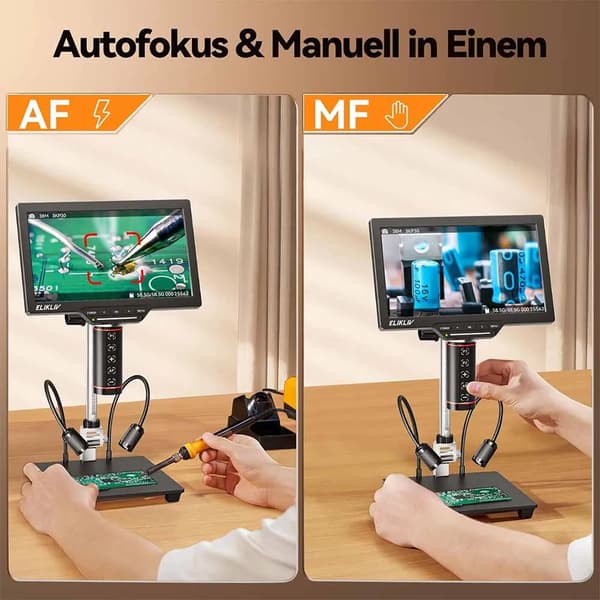 Digitalmikroskop, Autofokus, 3K Klarhet, EM3K-AF Max