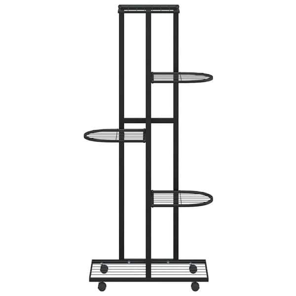 Planter, Multi-Niveau Design, Mobil med Hjul,sort