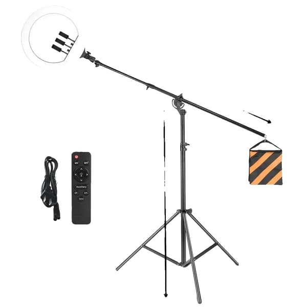 Ring Light, Dæmpbar Lysstyrke, Justerbar Stativ,169cm stå