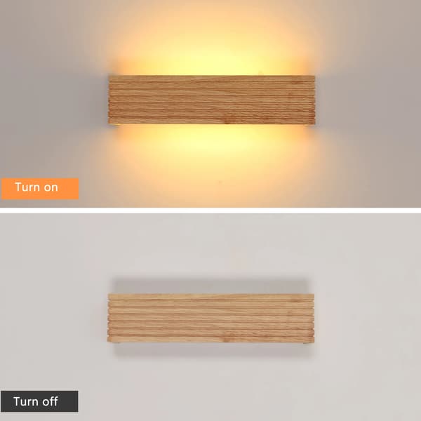 Væglampe, Dobbelt Hoveder, Moderne Design,Træ