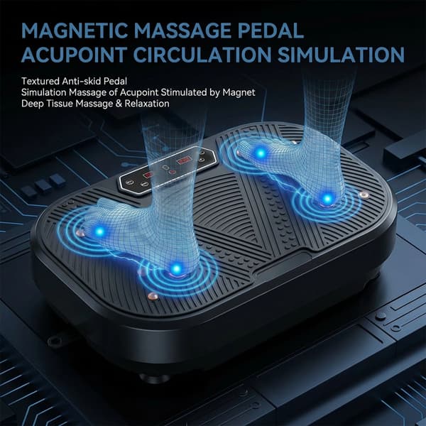 Vibrationsplatform, 120 justerbare hastigheder, Bluetooth-forbindelse,120 Hastigheder