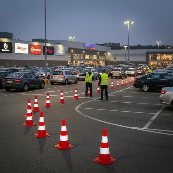Trafikkegler, Reflekterende PE-materiale, Høj synlighed design,Rød