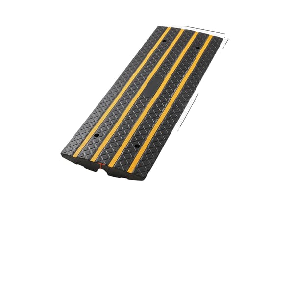 Bilindkørsel Rampe, Holdbart Gummi, Reflekterende Strips,3PCS