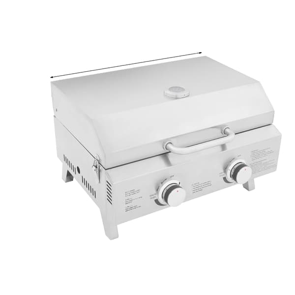 Gasgrill, Rostfritt Stål, Bärbar Kompakt Design,Silver