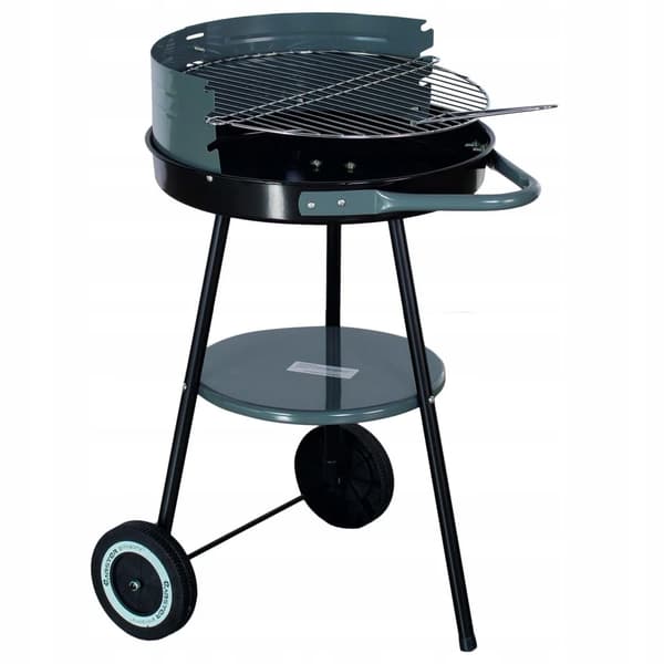 Havegrill, Bærbar Design, Justerbar Højde,sort