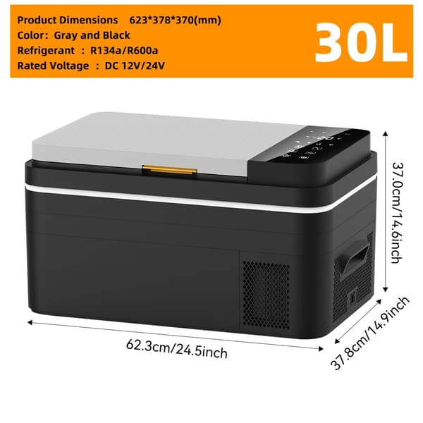 Bilkøleskab, Kompressor Kold, Effektiv Temperaturkontrol,30L