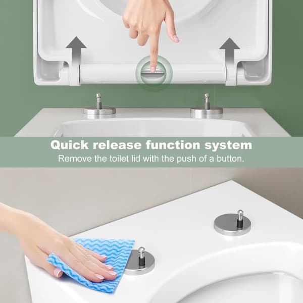 D-formet Toiletsæde, UV-Duroplast Materiale, Standard D-formet Design, Kompatibel med Standard Toiletskåle, Blød Lukningsmekanisme