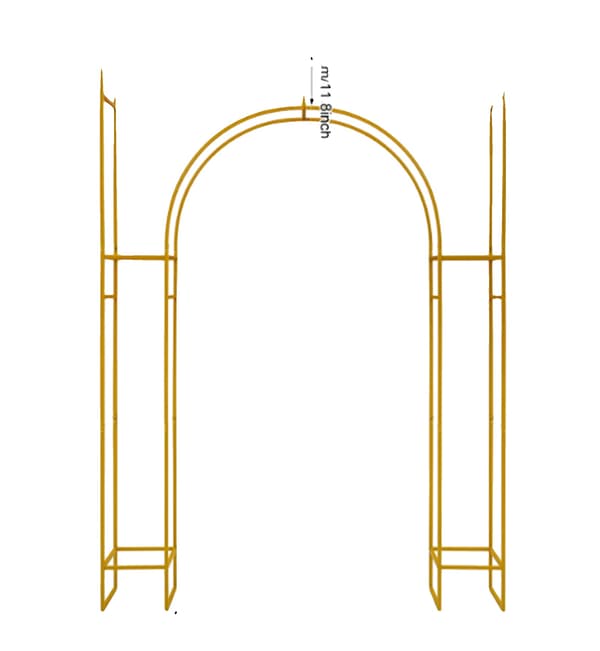 Bröllopsbakgrundsställning, Fristående, Tungt Design,Guld