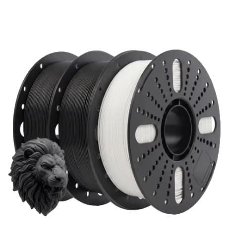 3D-printer filament, 1,75 mm diameter, miljøvenligt materiale,Sort * 2+Hvid * 1