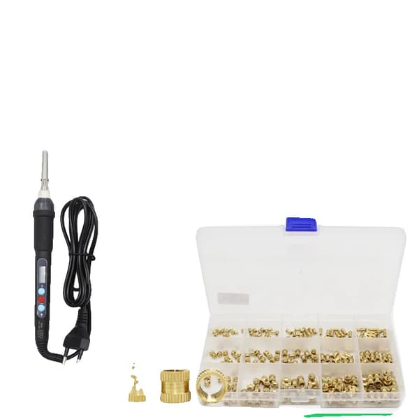 Brass Heat Set Insert Nut Verktygssats, Mångsidig Kompatibilitet, Hållbart Material,259st EU