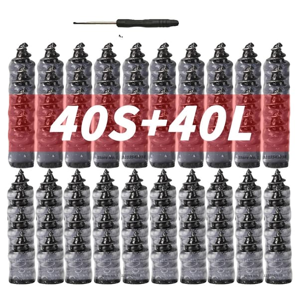 Däckreparationssats, Lätt installation, Hållbart gummimaterial,80Pcs Blandat