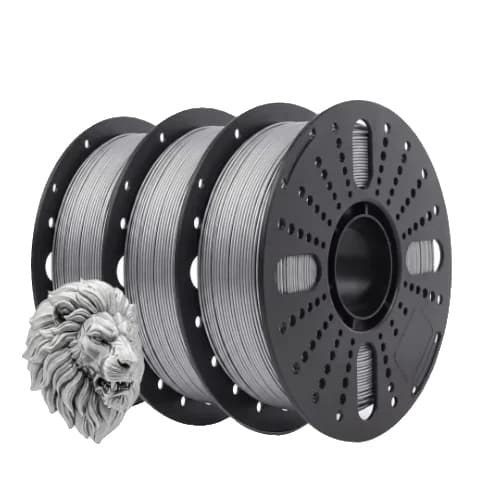 3D-printer filament, 1,75 mm diameter, miljøvenligt materiale,Grå * 3