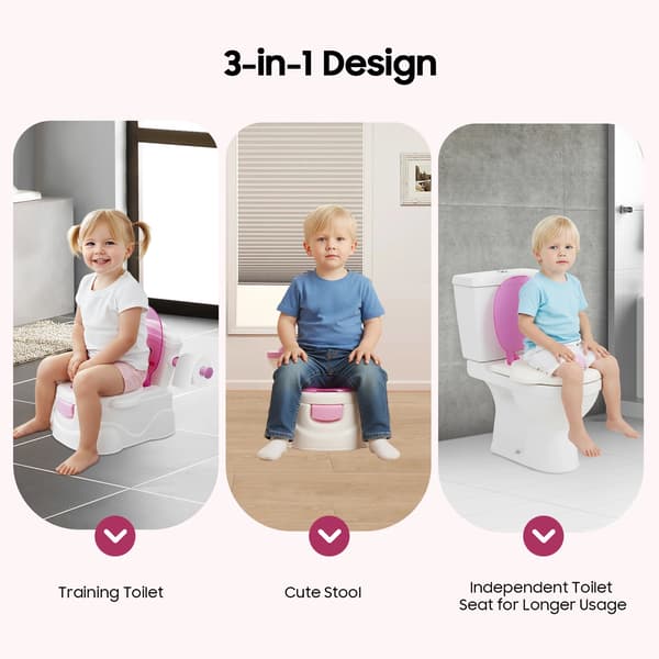Toilettræning, Sødt Design, Holdbart Materiale,Pink