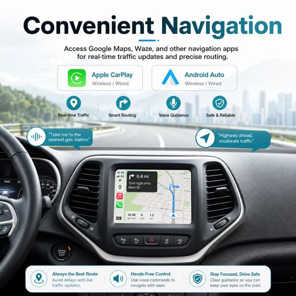 Decoderboks, Trådløs CarPlay, Android Auto,Til Dodge