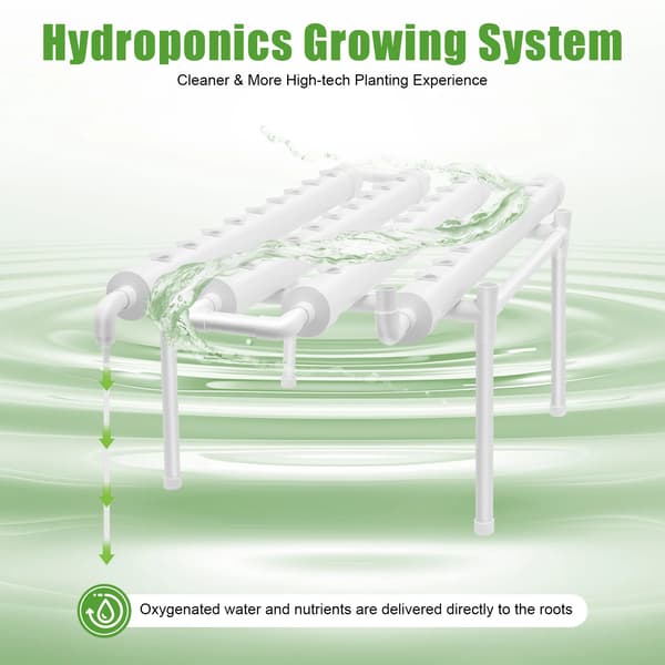 Hydroponisk Odling Kit, Vertikal Design, Hög Avkastning,Vit