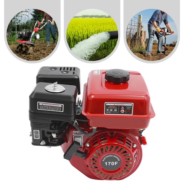 Benzinmotor, 7,5HK, 210CC Ydelse,Rød