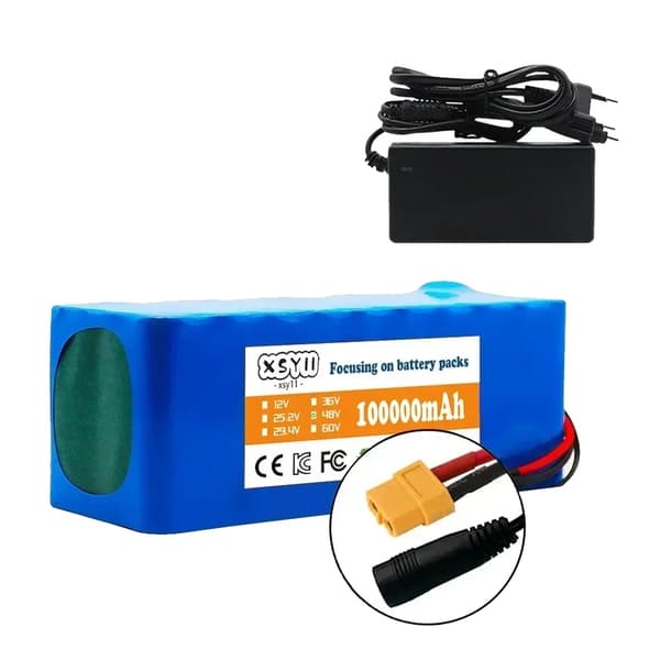 Litiumjonbatteri, 100Ah kapacitet, inbyggt skydd, VIT