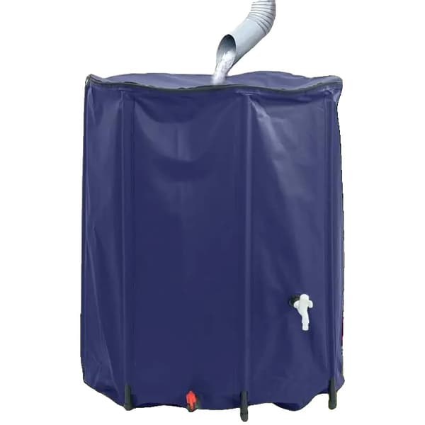 Vattenbehållare, 1250 liter, Fällbar kran design,Blå