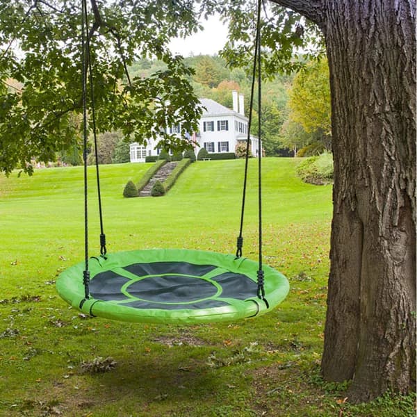 Fågelbo Gunga, Hållbart Material, Justerbar Höjd,Grön