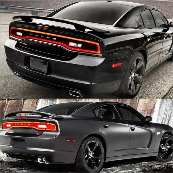 Spoiler, Letvægts ABS Materiale, Passer til Dodge Charger 2011-2018,Glans sort