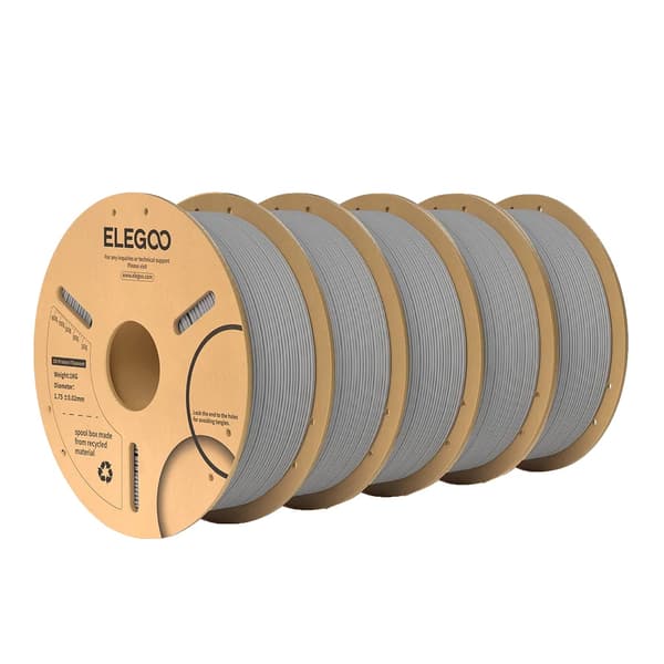 PLA+ Filament, 1,75 mm, Høj Styrke og Stødmodstand,Grå 5kg