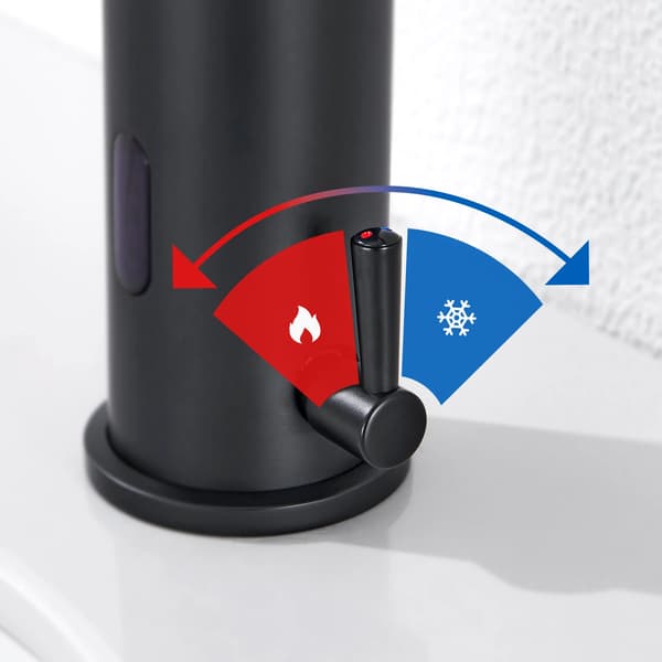 Vaskeskuffe, Berøringsfri Infrarød Sensor, Energi Effektiv,G3/8, Sort