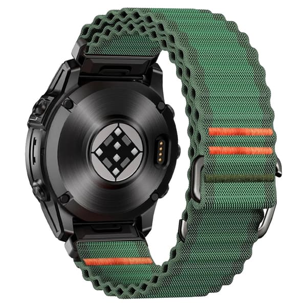 Urrem, Nylonmateriale, Kompatibel med Garmin-ure,QuickFit 22mm-a, b-Hær Grøn-a