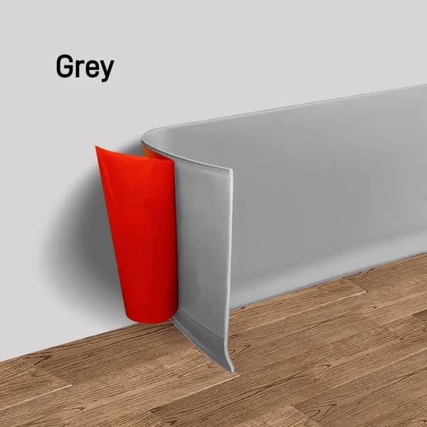 Flexibel Sockel, Lätt Installation, Hållbart PVC-material,GRÅ