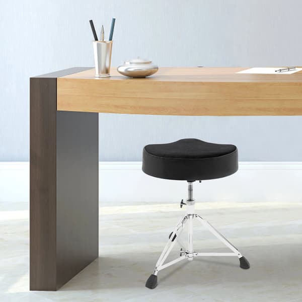 Trommesæde, Justerbar Højde, Bærbart Design,sort