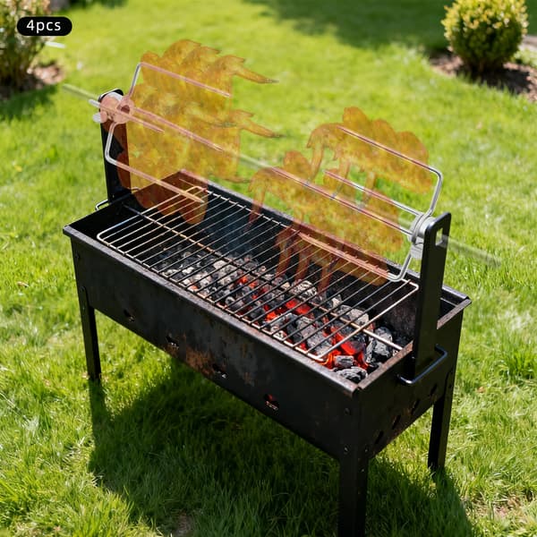 Kødfork Sæt, Holdbart Rustfrit Stål, Praktisk Grillværktøj,Sølv