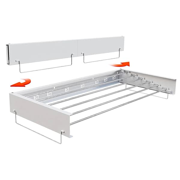 Klädtorkställning, Väggmonterad, Fällbar,80CM - 5 Stänger
