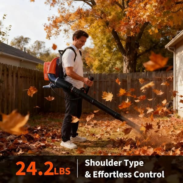 Løvblæser, 2-takts motor, ergonomisk design,Appelsin