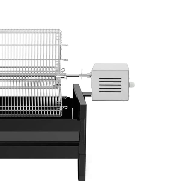 BBQ Rotisserie Motor, Rustfrit Stål, 25W Effekt,Sølv