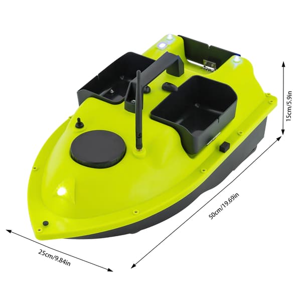 Fiskebåt, fjärrkontroll, hög kapacitet batteri,ljusgrön