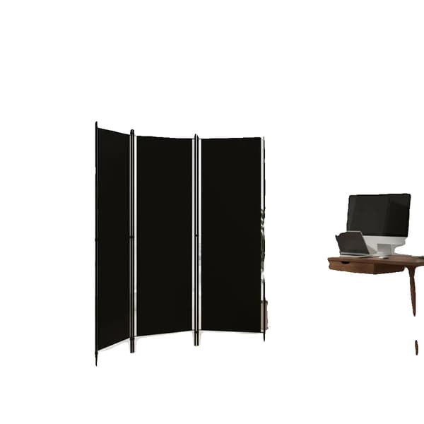 Rummdivider, Multi-panel Design, Stof Privatlivsskærm,hær grøn